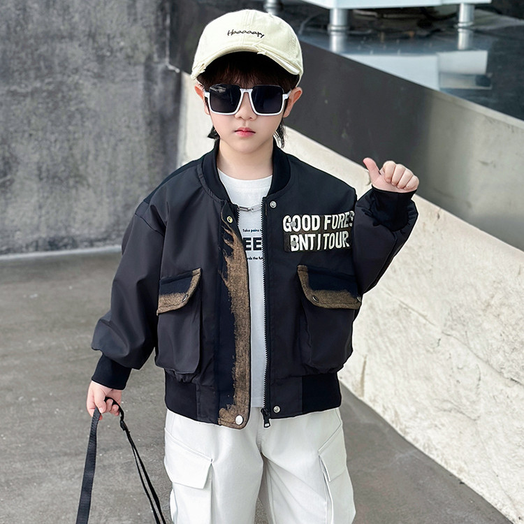 男童春秋2025儿童男童童装洋气帅气韩版时尚休闲春秋款外套06春秋