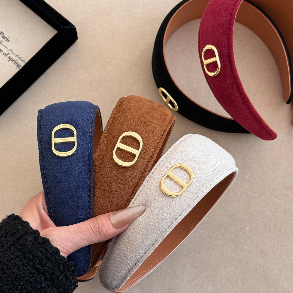 韩式新款金标猪鼻子时尚宽版发箍2025秋冬高级感中古头箍头饰发饰