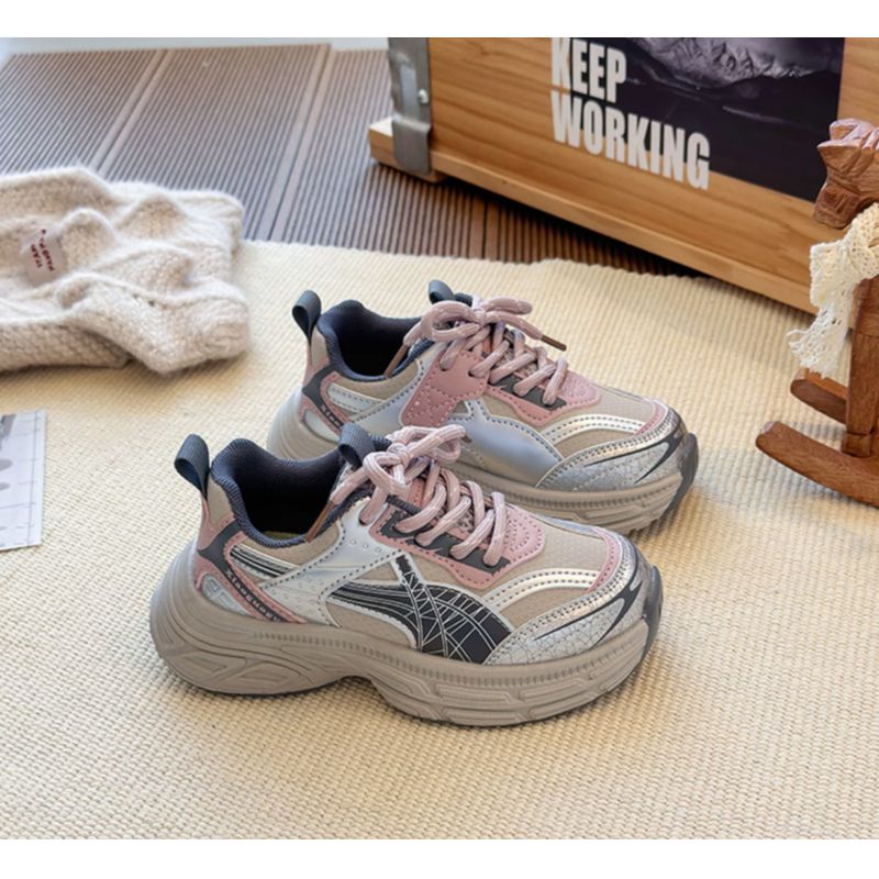 女童运动鞋2025秋季新款软底老爹鞋儿童跑步鞋中大童女孩鞋250355