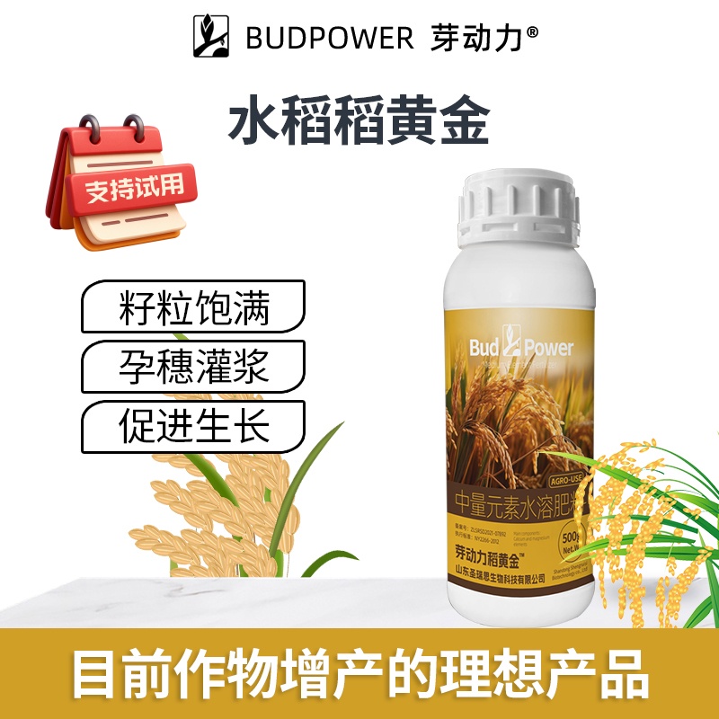 芽动力稻黄金水稻促分蘖茎秆粗壮苗籽粒饱孕穗灌浆促生长叶面肥2