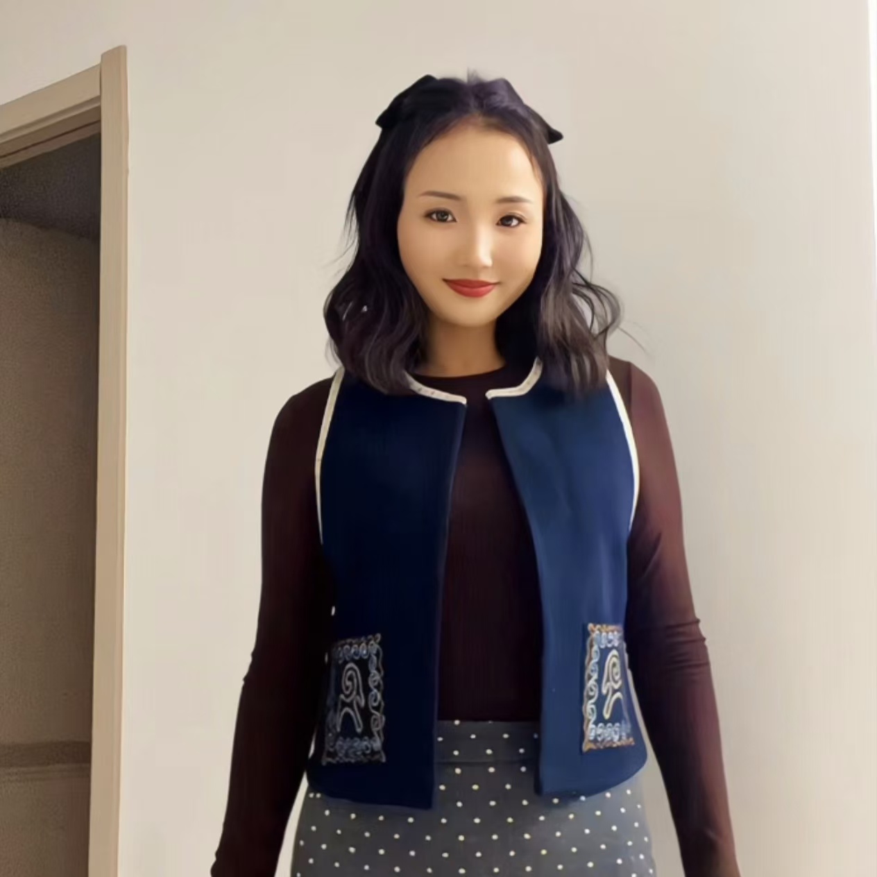 SodonGoyol蒙古服饰时尚秋冬季刺绣毛呢小马甲上衣马夹休闲