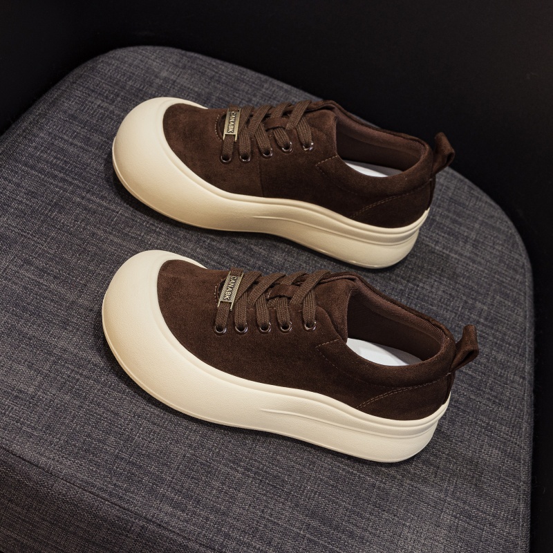 真皮复古软底德训鞋女2025秋季新款韩版女鞋百搭系带运动休闲板鞋