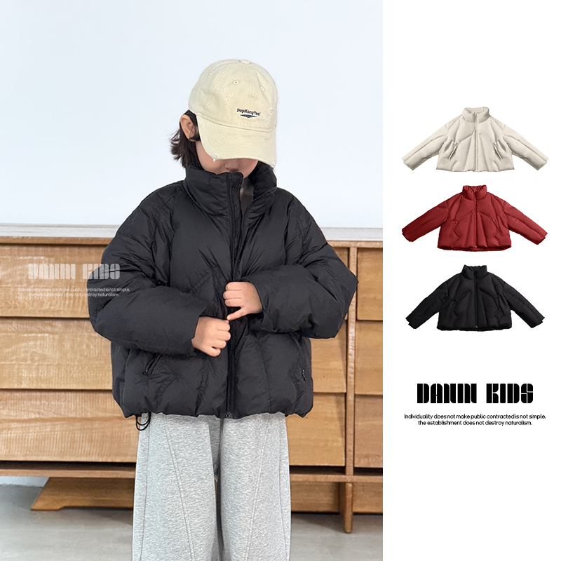 嗒囜【防风｜立领防进风 螺纹防风袖口】90白鸭绒儿童厚款秋冬羽绒服
