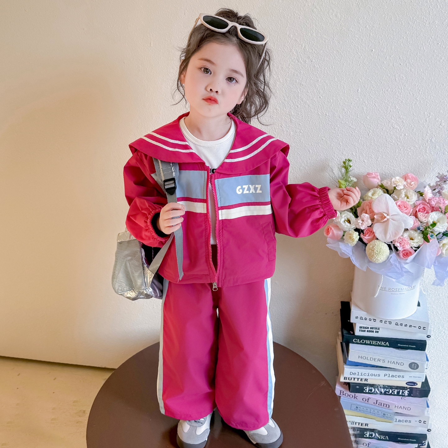 女童秋装外套2025新款洋气休闲卫衣儿童春秋季运动宝宝两件套装潮