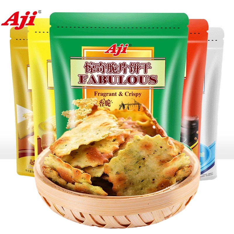 Aji惊奇脆片饼干咸味不规则网红芝士蔬菜办公室零食小吃休闲食品