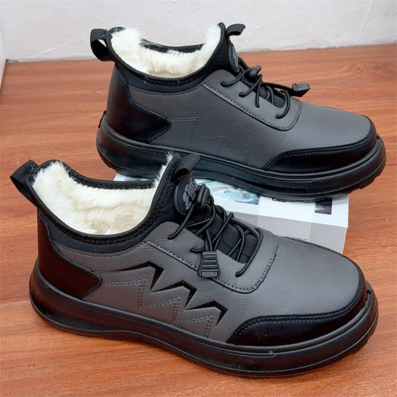 老北京布鞋冬季加绒加厚男鞋中老年人运动鞋休闲爸爸鞋防水软底鞋