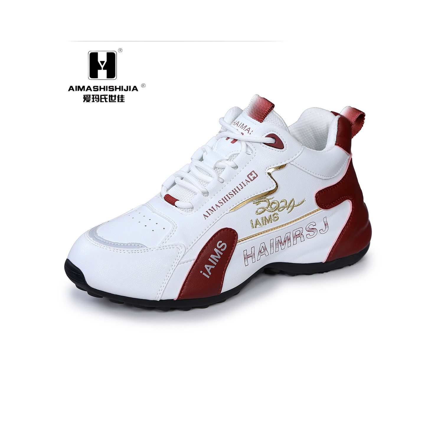 爱玛氏世佳冬季轻奢皮面加绒加厚百搭男女同款软底软面时尚休闲鞋