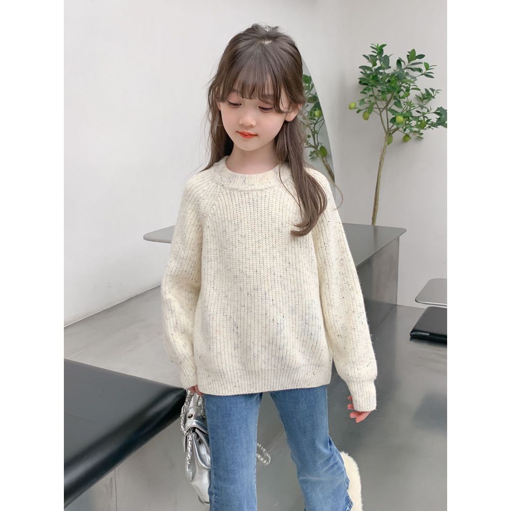 YeeHoO英氏【断码】女童毛衣儿童秋冬款洋气冬季百搭上衣针织衫女孩