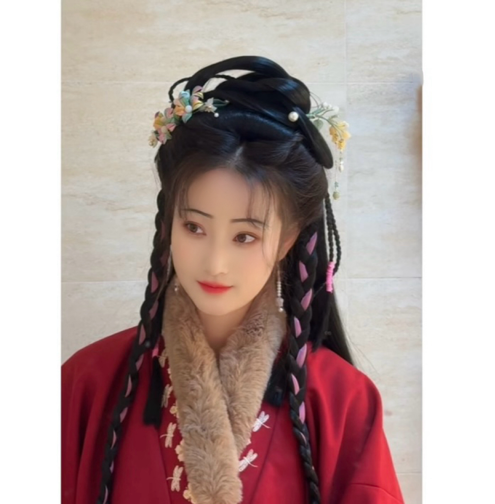 假发古风头饰女一体式古装发髻盘发造型百搭懒人抓夹垫发包汉服