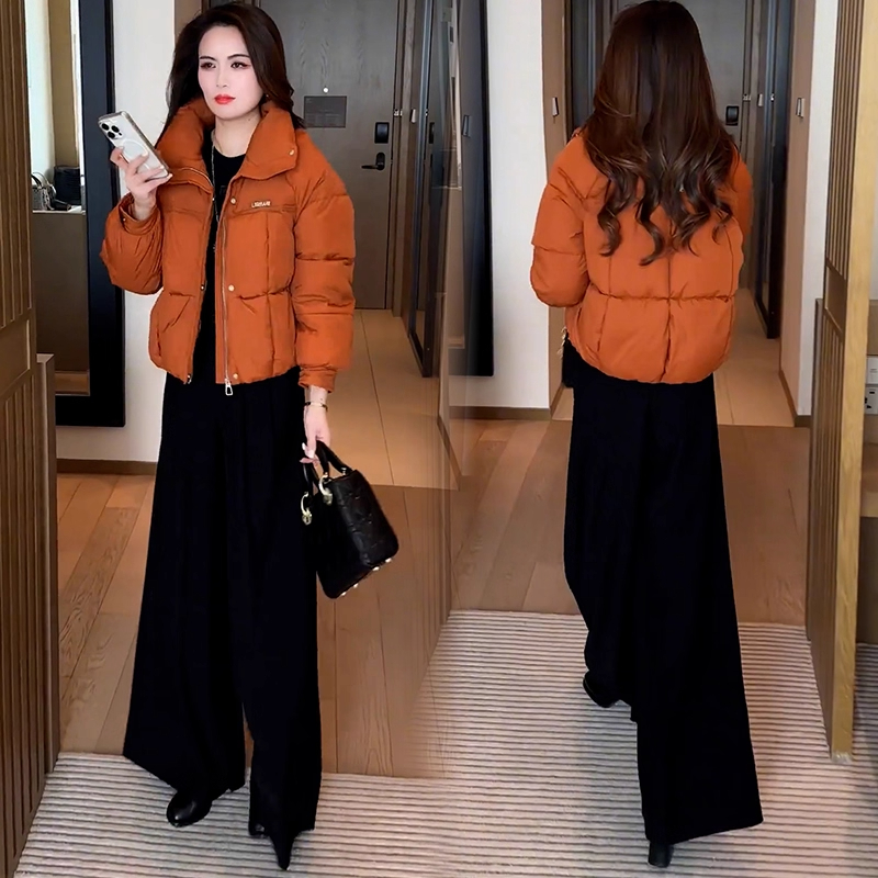 短款立领棉服女冬季2025新款小个子时尚洋气设计感面包服棉衣外套