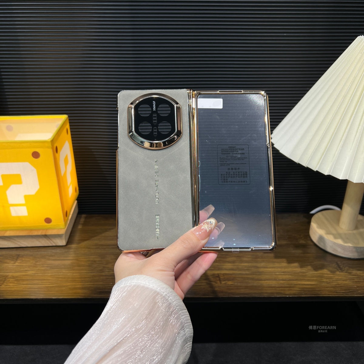 适用于华为matex7手机壳折叠屏x7全包防摔真皮保护套壳膜一体中轴