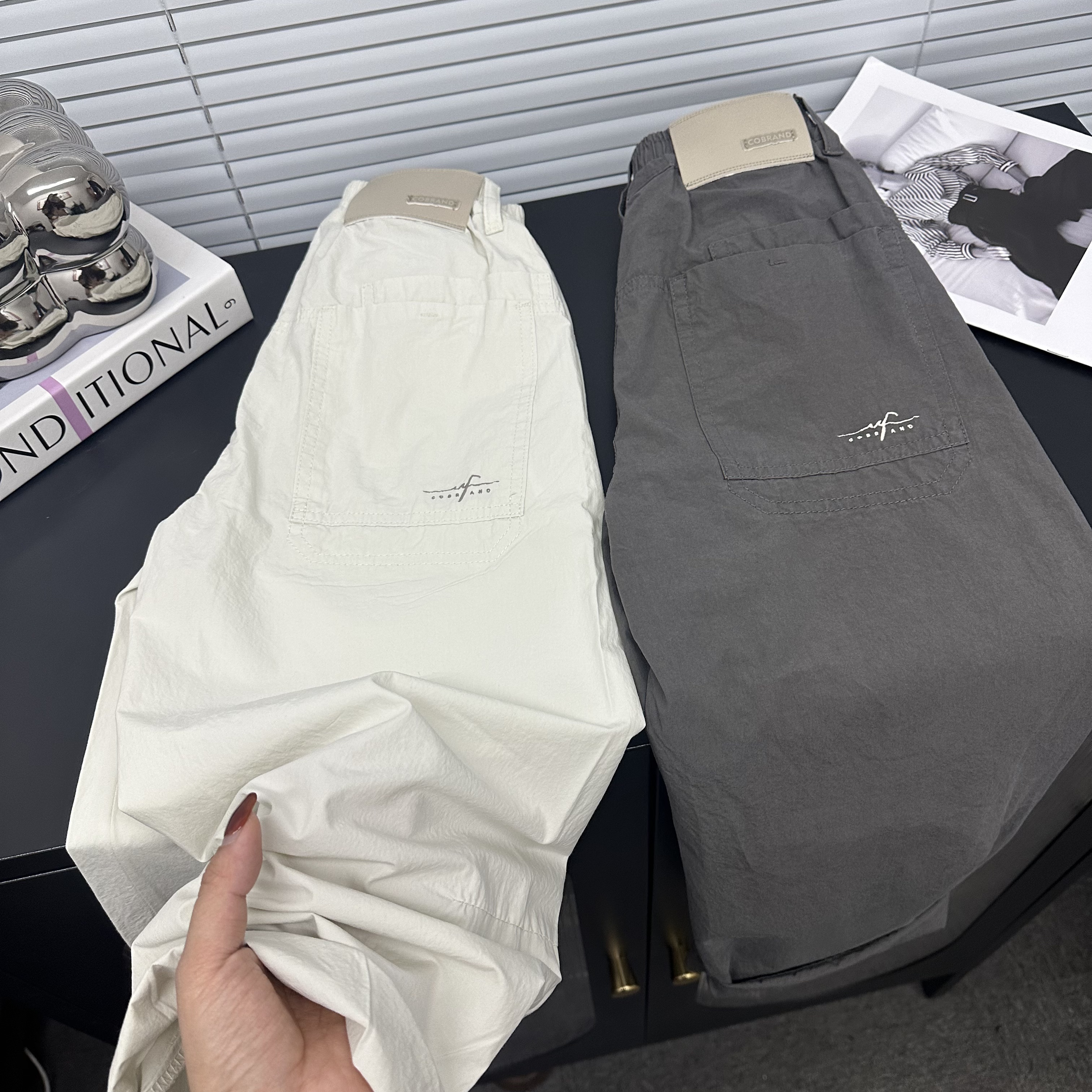 儿童简约清新休闲裤早秋新款宽松韩版男女童长裤潮流时尚百搭裤子