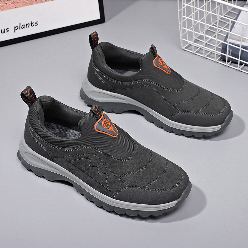 足力健安全老人鞋官方正品防滑老人鞋男秋冬软底舒适爸爸运动鞋一