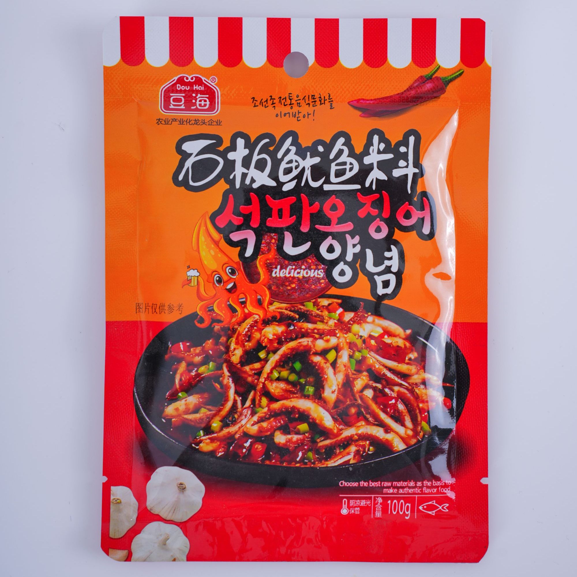 石板鱿鱼料香辣延边特色风味调味料100g火爆朝鲜族美食3包