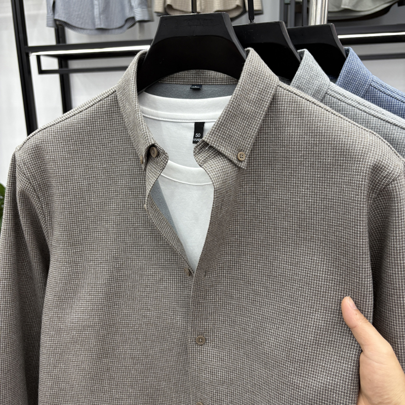 加绒厚款冬季爆款磨毛加厚纯棉衬衣格子衬衫男士时尚开衫格纹衣