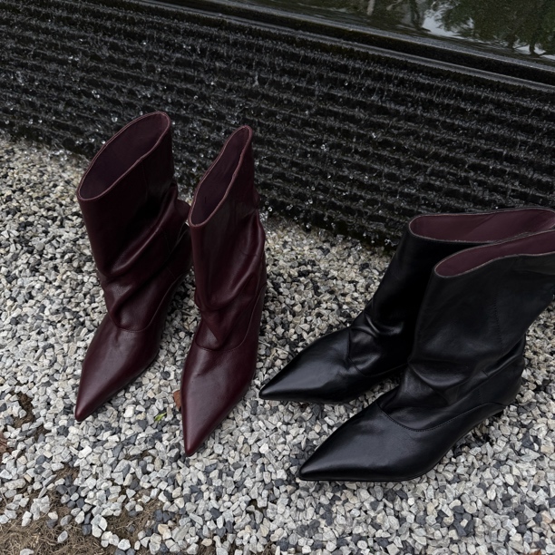 时装靴高跟气质时尚粗跟高筒女鞋单靴短靴中筒长靴