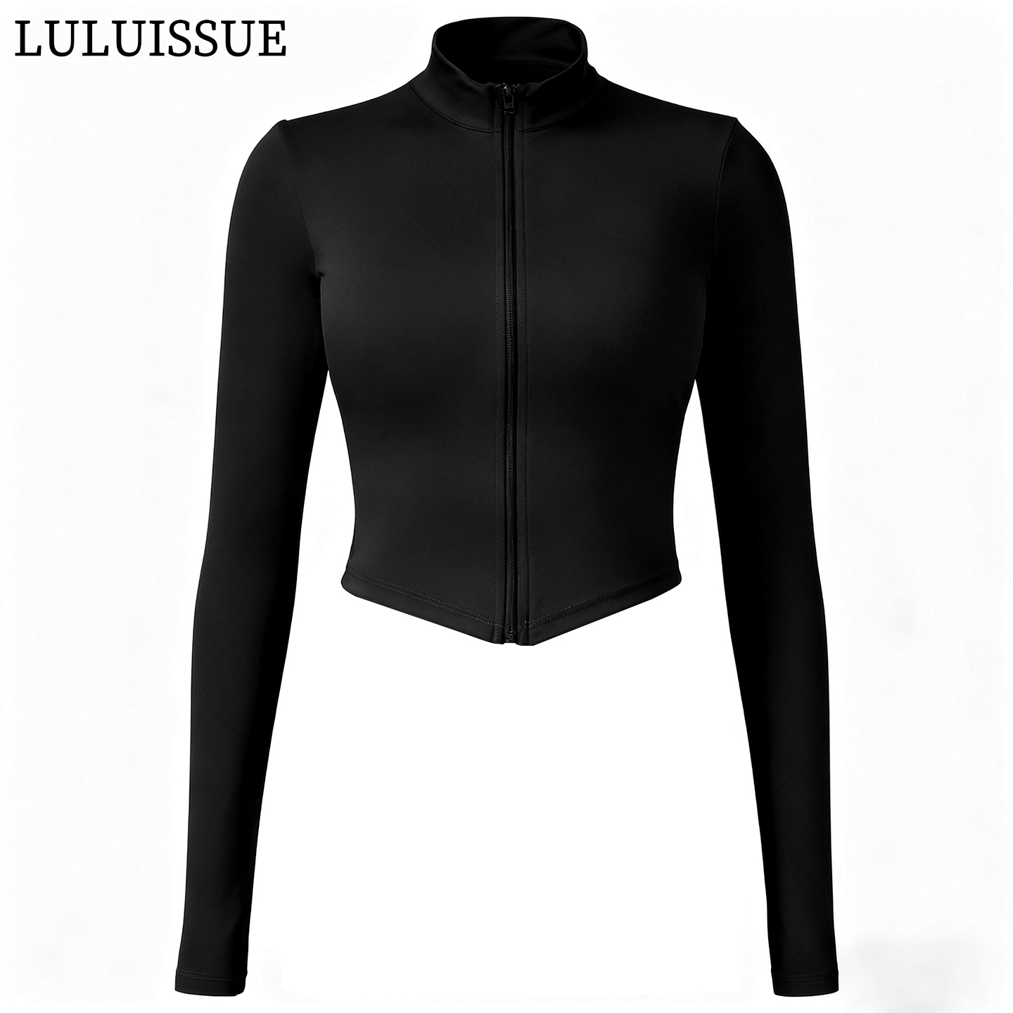 LULUISSUE高弹性快干亲肤健身夹克女子拉炼开衫跑步运动紧身长袖