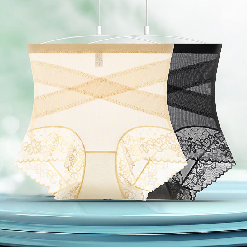 梦美静桑蚕丝欧若风7A底裆超薄透气凉皮高腰收腹提臀舒适短裤女