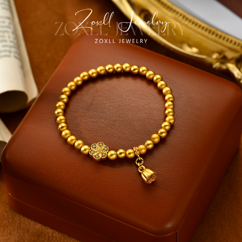 ZOXLL古法藏蕴传承福满莲花六相花莲蓬手链镂空手串