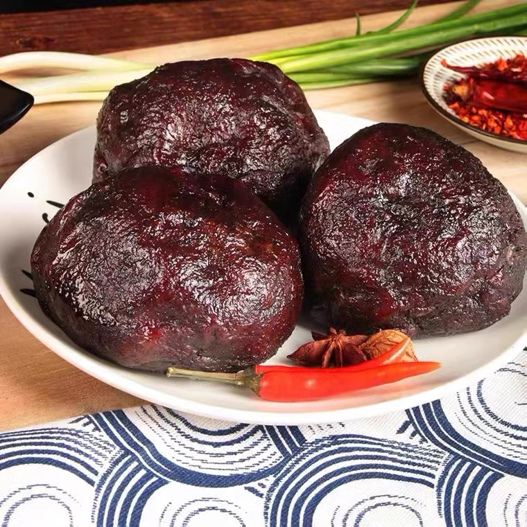 湖南邵阳特产农家柴火烟熏手工猪血丸子定制