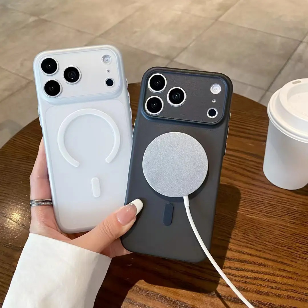 超薄冰雾磨砂磁吸适用苹果17pro手机壳iPhone16promax新款15防摔