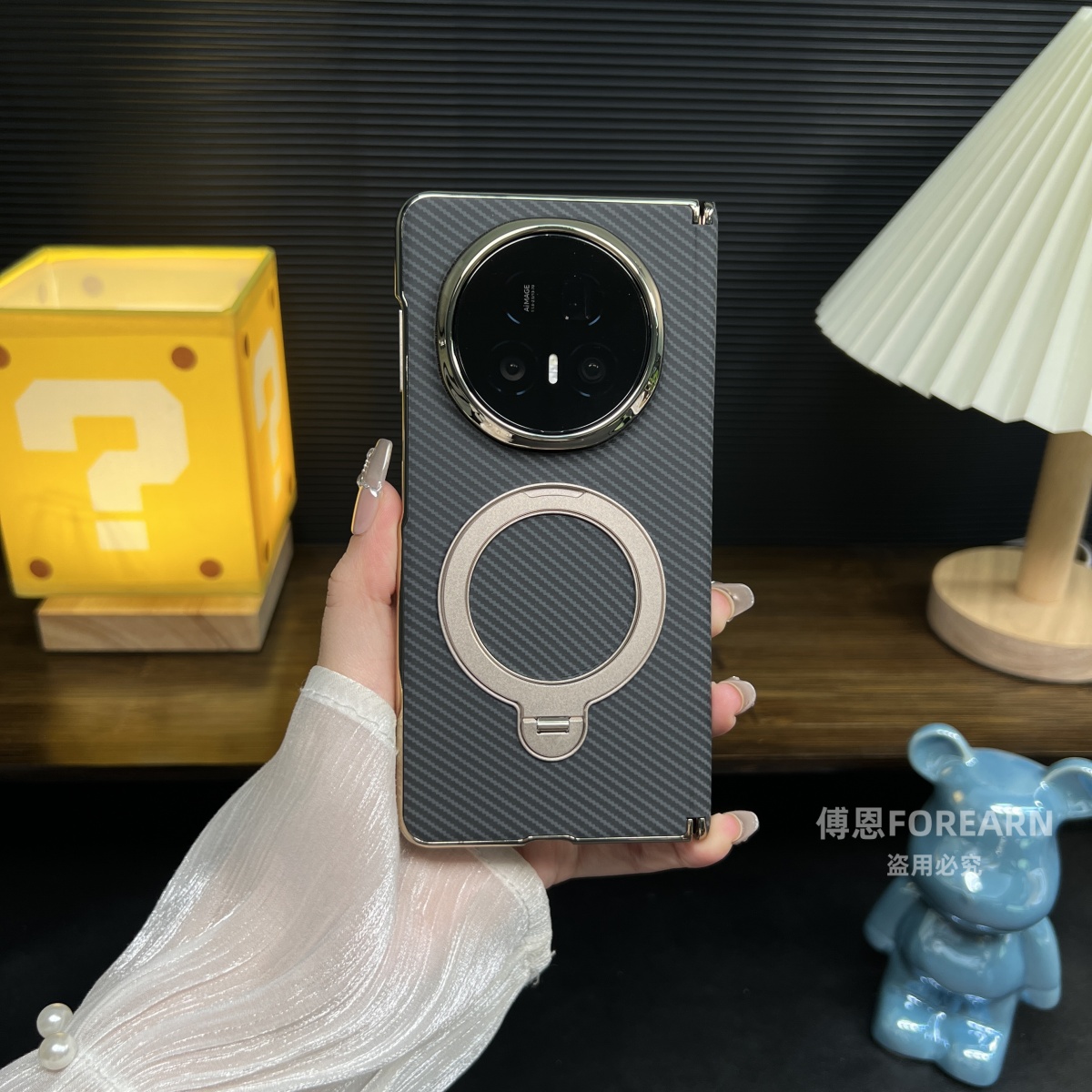 适用于荣耀MagicV5手机壳v5折叠屏磁吸支架保护套网红男女中轴