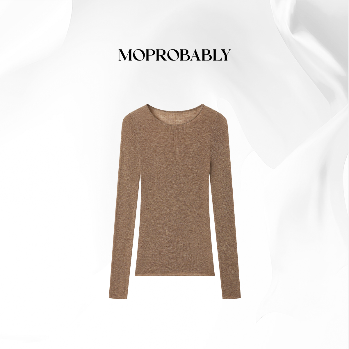 Moprobably贝贝「暖行」“绵羊毛+桑蚕丝” 百搭套头毛针织衫B5376063