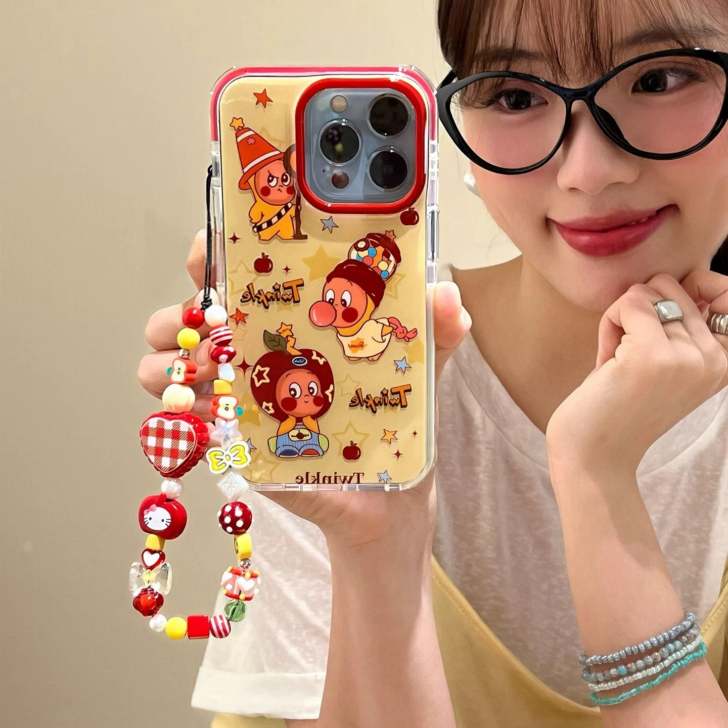 韩系ins可爱卡通星星人适用于iPhone17promax手机壳iPhone16pro