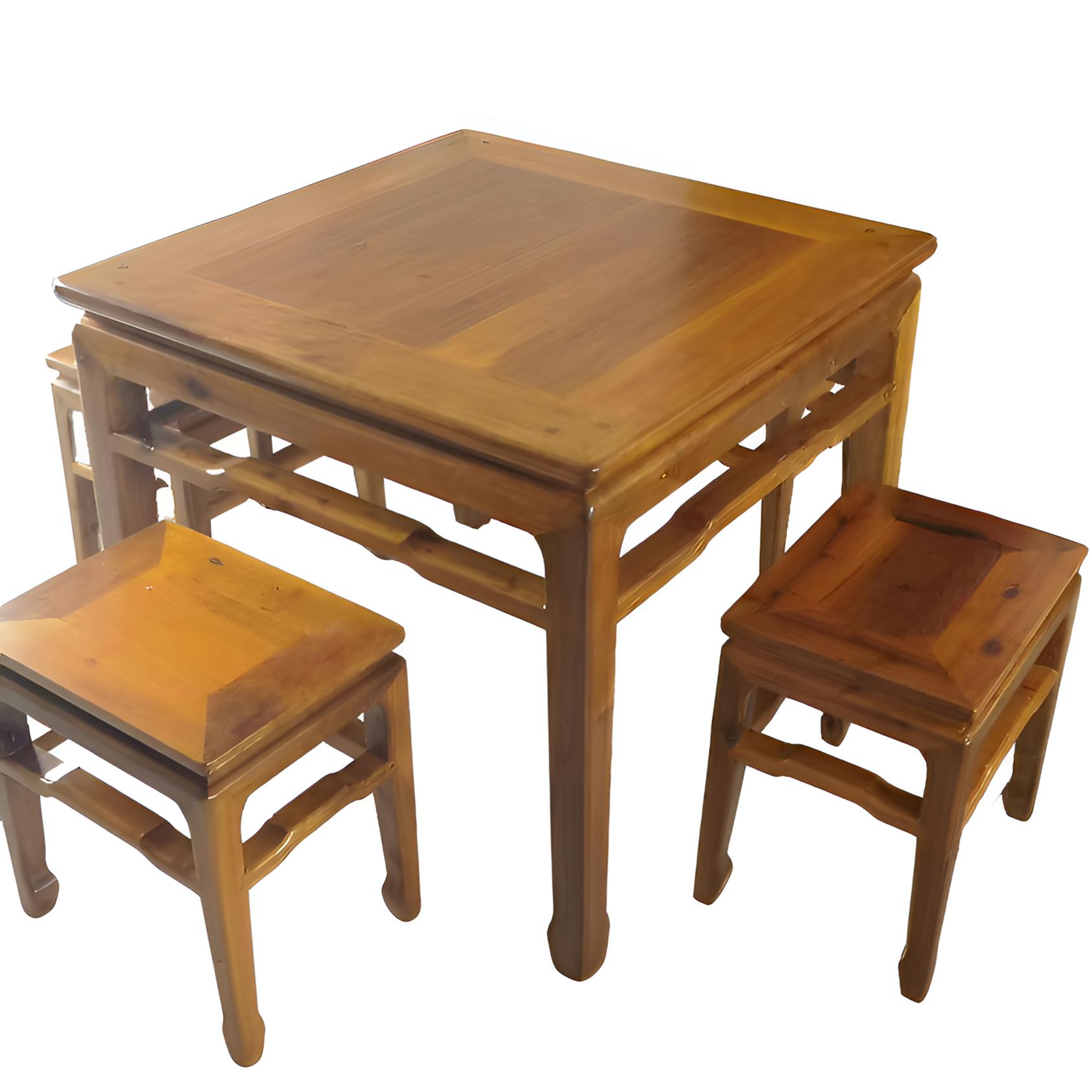 相柏年麻将桌休闲风农村老式四方桌子餐桌饭桌子正方形中式四方桌