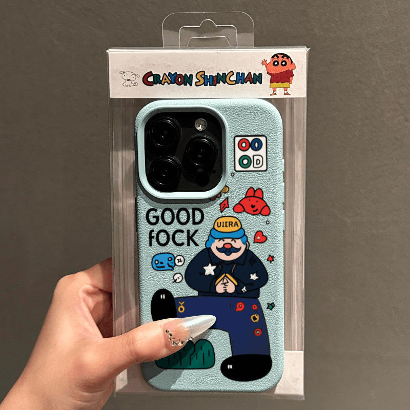 潮流大叔适用苹果17PROMAX手机壳iPhone16苹果14/13/12/11荔枝纹