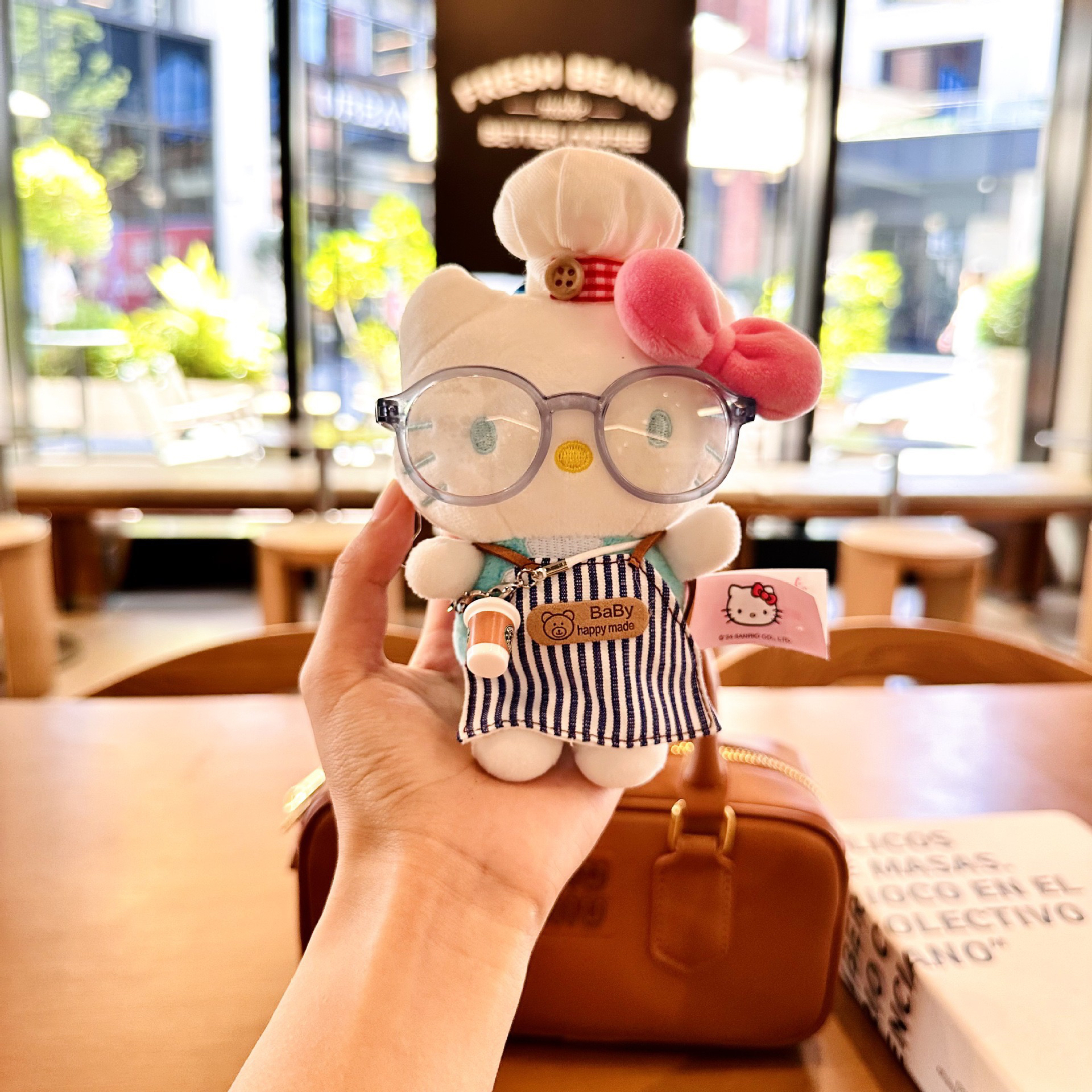 咖啡师厨师帽KT猫背包挂件卡通可爱hellokitty钥匙扣毛绒玩偶女