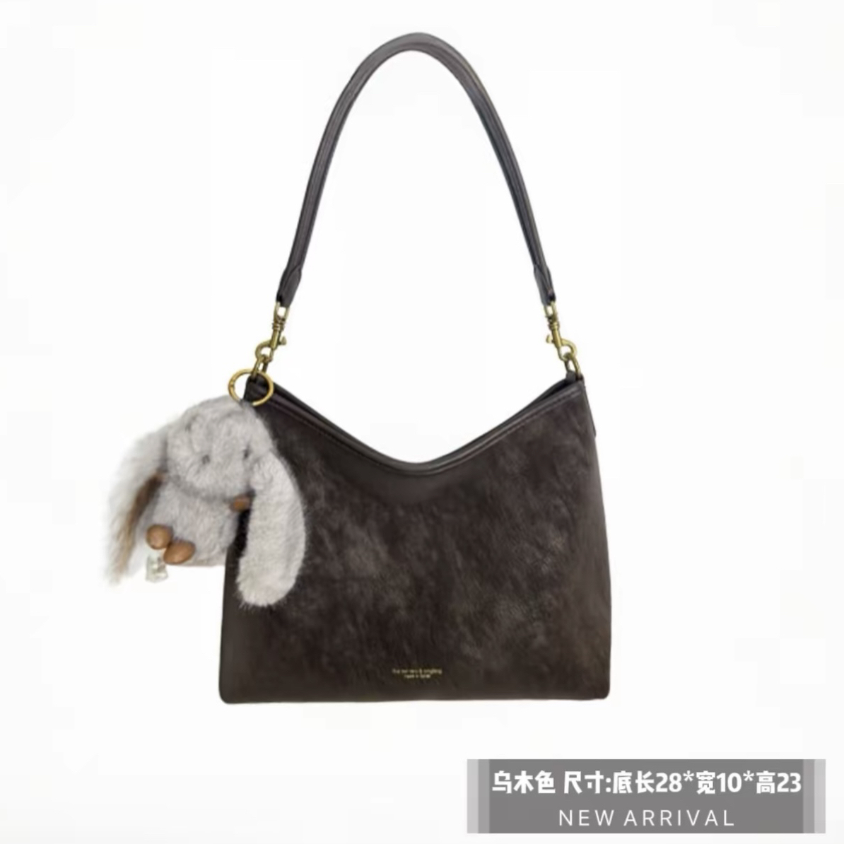 【复古乌木色】25年新款复古擦色做旧真皮流浪女包单肩斜挎气质高级