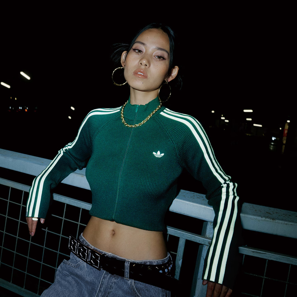 adidas Originals阿迪三叶草女子SLIM KNIT TT针织无帽外套JY2599