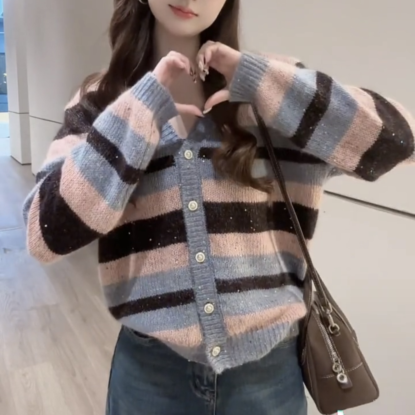 洋气衣服女装毛针织衫秋季微胖韩版宽松毛衣慵懒风时尚网红