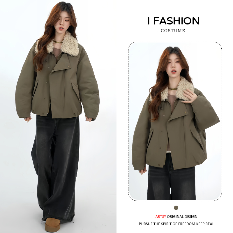 加厚设计感潮流时髦棉服女2025年秋冬季新款韩版休闲减龄保暖外套