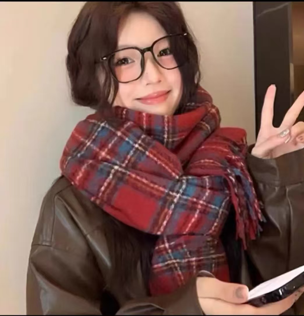 2025新款秋冬保暖百搭学生韩版网红情侣披肩围巾