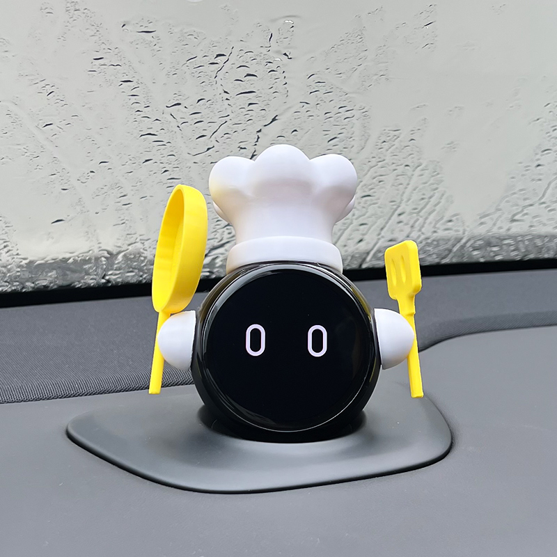 厨神蔚来汽车摆件车载nomi装饰趣味小帽子可爱有趣的装饰