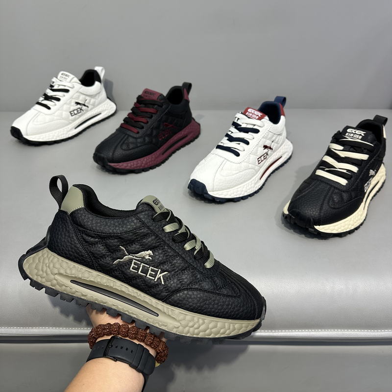 2025四季新款低帮系带增高厚底百搭老爹鞋舒适防滑运动休闲男鞋