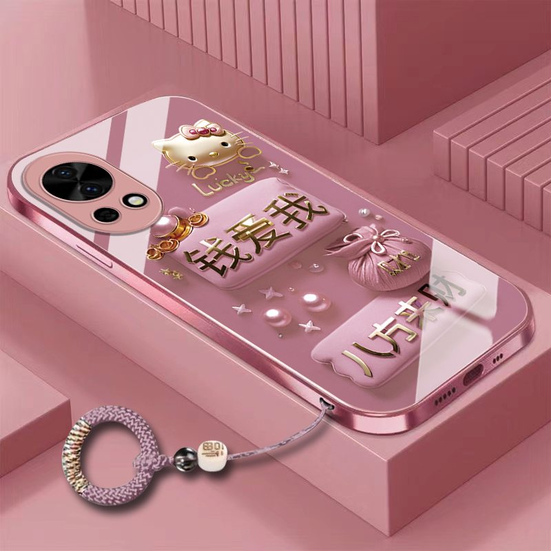 钱爱我华为nova13手机壳BLK-AL80金属漆新款耐脏玻璃壳高级感轻奢