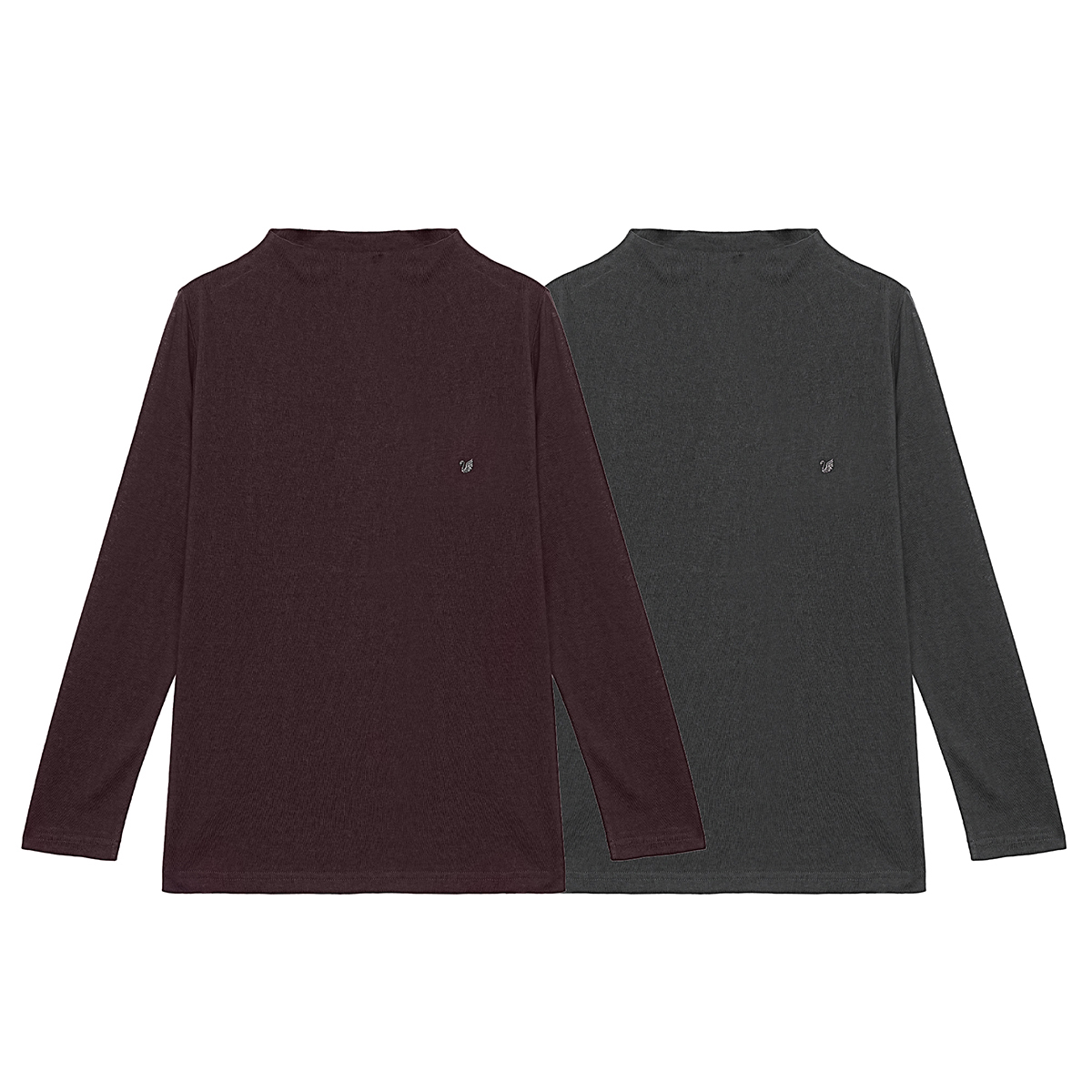 金雀绫【小天鹅】宽松型长袖极简风T恤半高领打底衫SZA2SL565