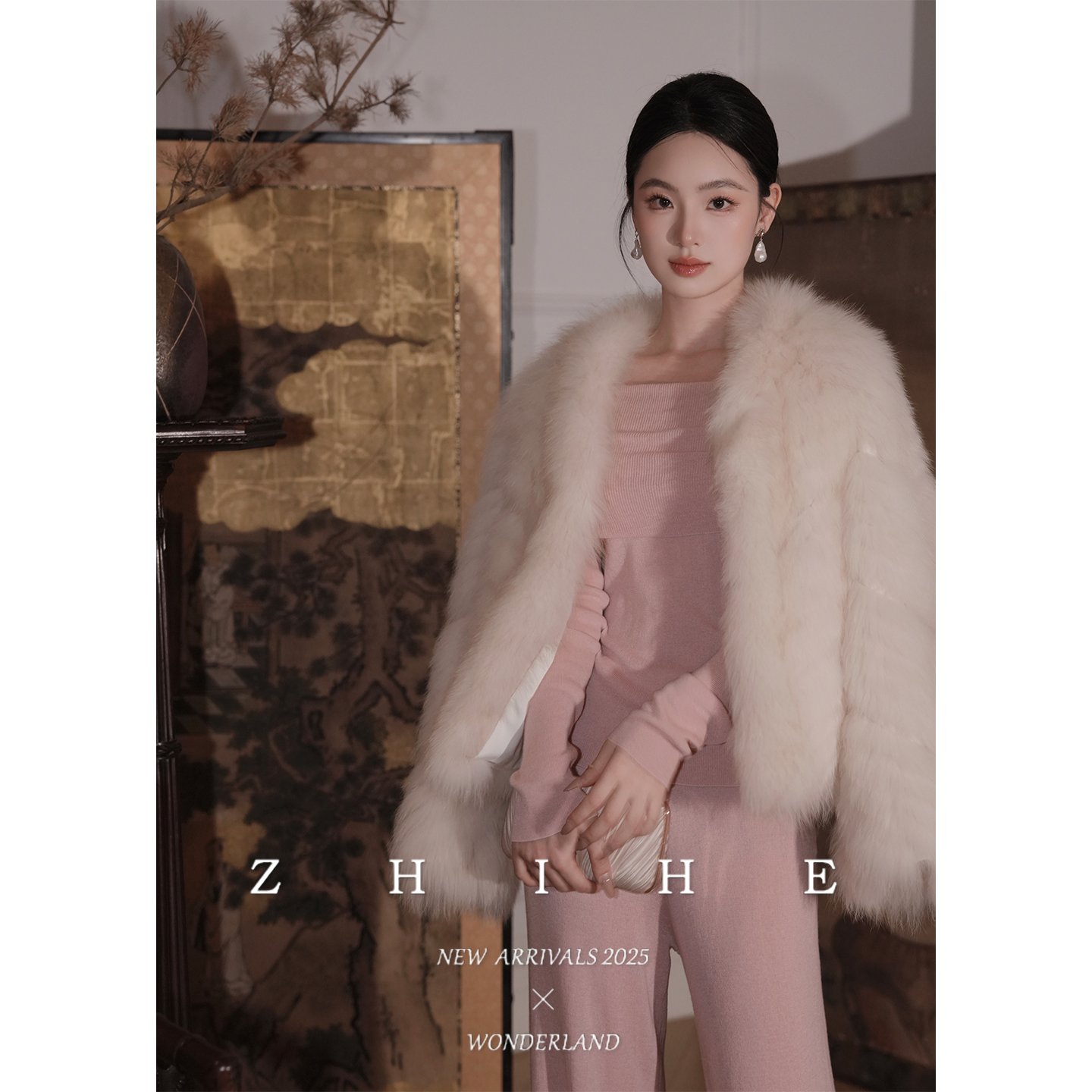 无艳一禾【北国雪松】芬兰进口小奶狐狐狸毛皮草外套