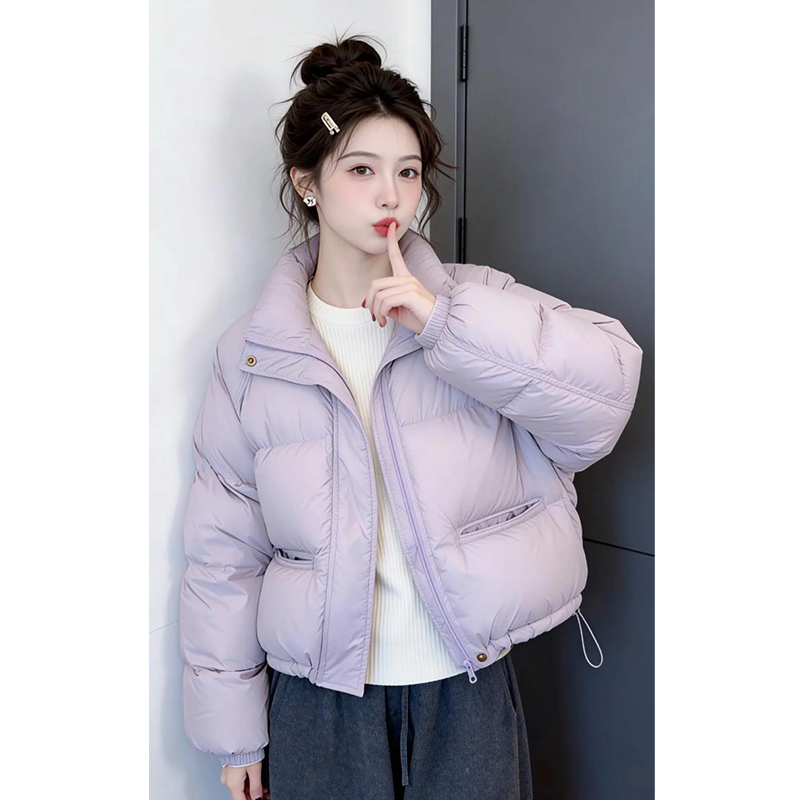 轻熟优雅风潮流立领宽松棉服女2026冬季新款温柔时尚通勤保暖外套