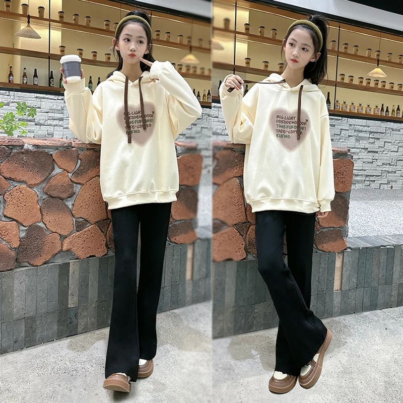 爆款女童卫衣套装2025秋装新款韩版时尚儿童衣服12-15岁大童学生