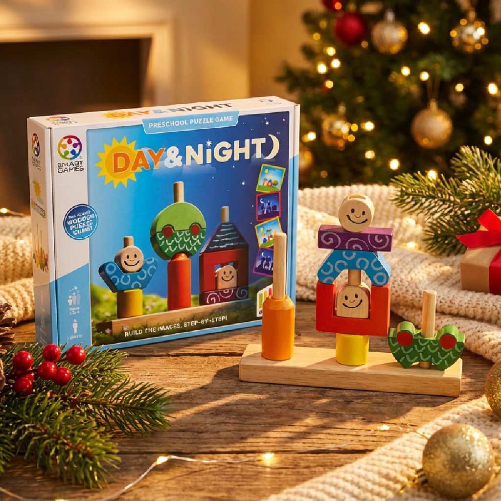 SmartGames日与夜创意积木2岁+蒙氏早教亲子互动儿童益智玩具