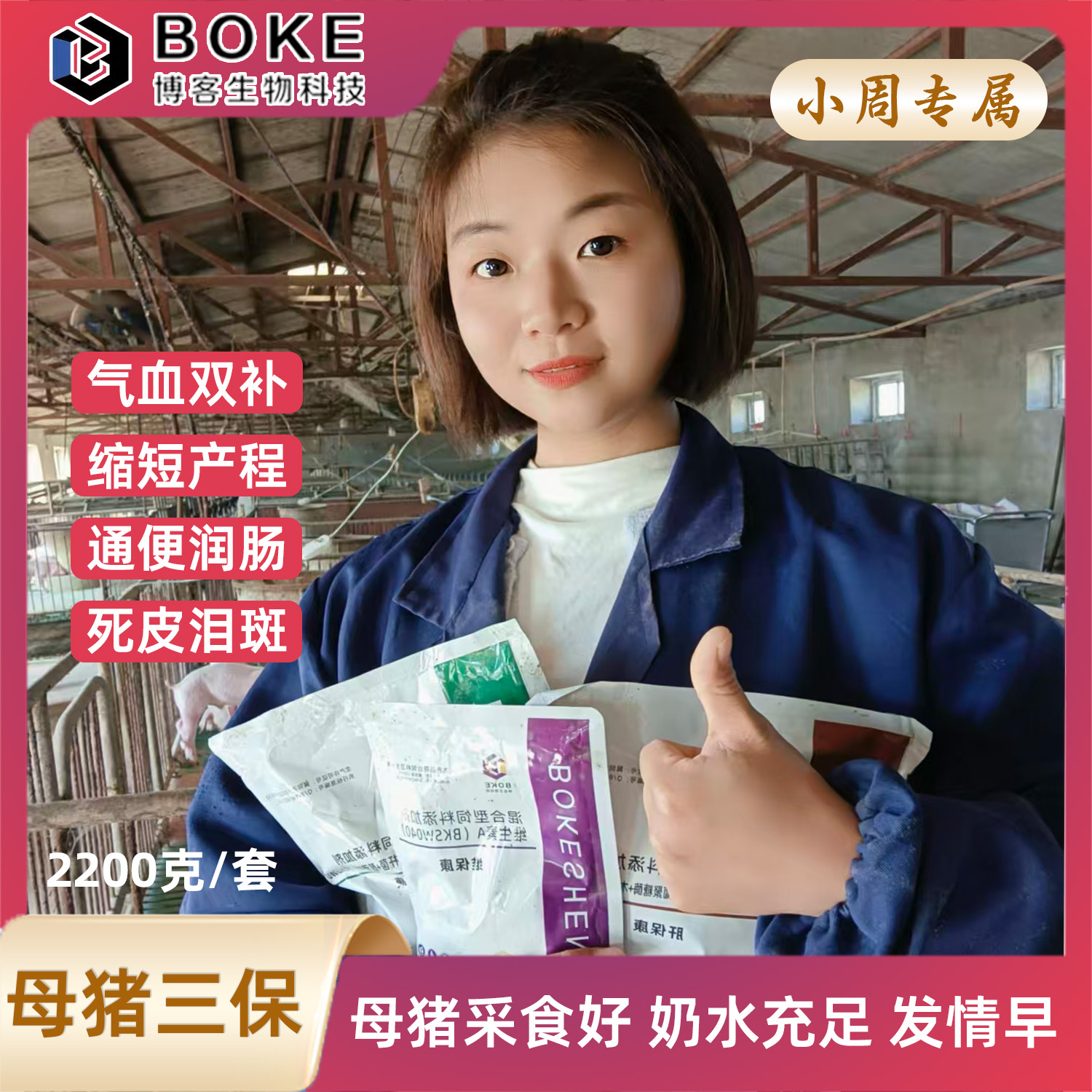 【小周专属】博客母猪三宝套餐 调器雪补营养 保健一套3大包