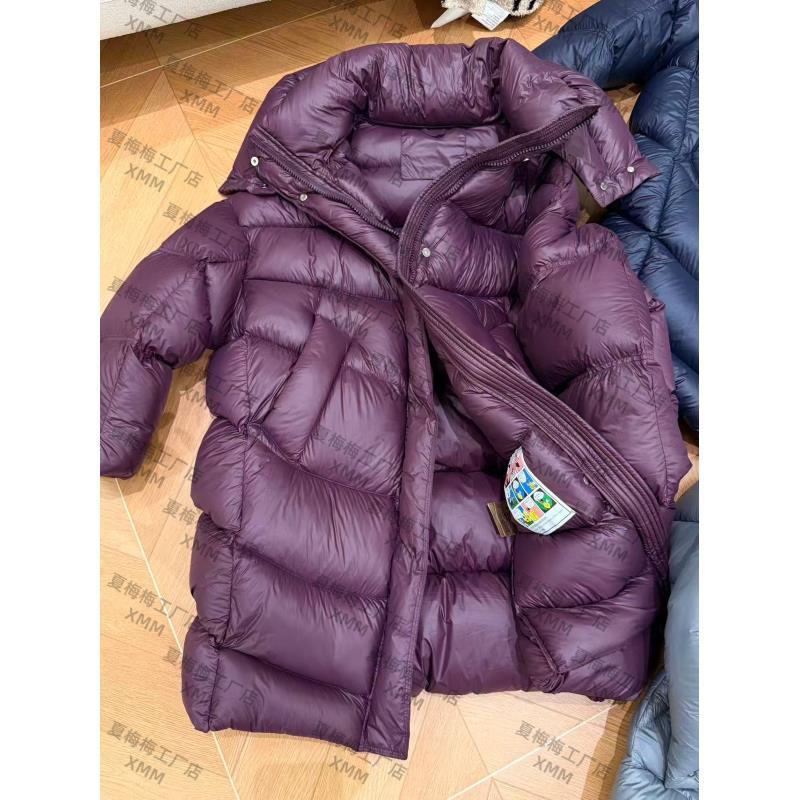 XMM【漠河之行95绒长款可溯源羽绒服】连帽中长款纯色冬季拉链88989