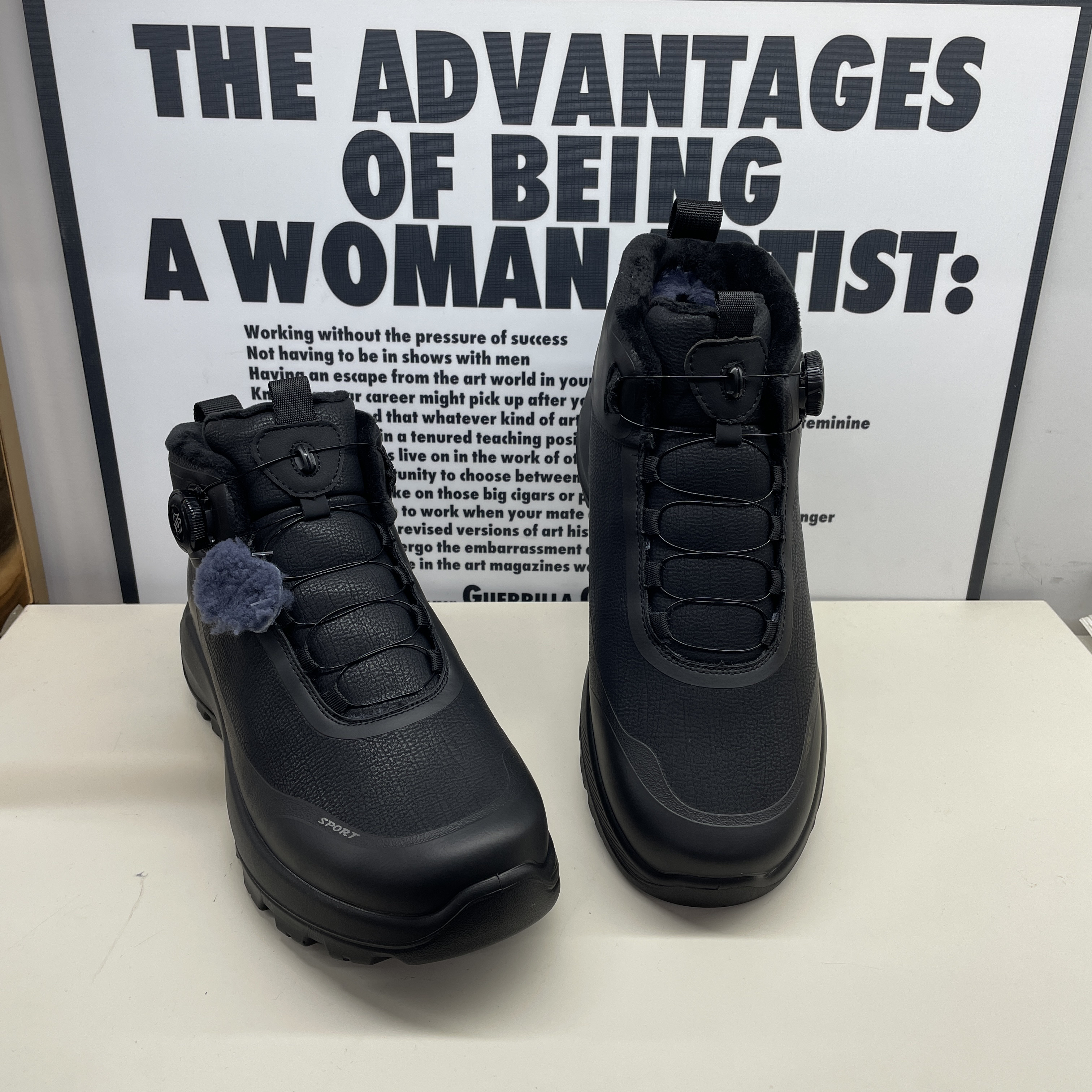 高帮休闲鞋冬季羊毛加厚棉鞋软底防水保暖户外休闲大棉鞋子男款