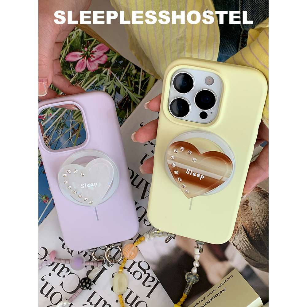 失眠招待所ins黄油晚霞液态硅胶磁吸支架适用iphone17苹果手机壳