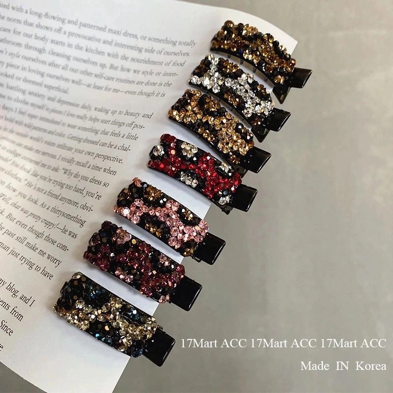 韩国2025气质炫彩闪钻少女百搭侧边刘海顶头饰ins网红爆款