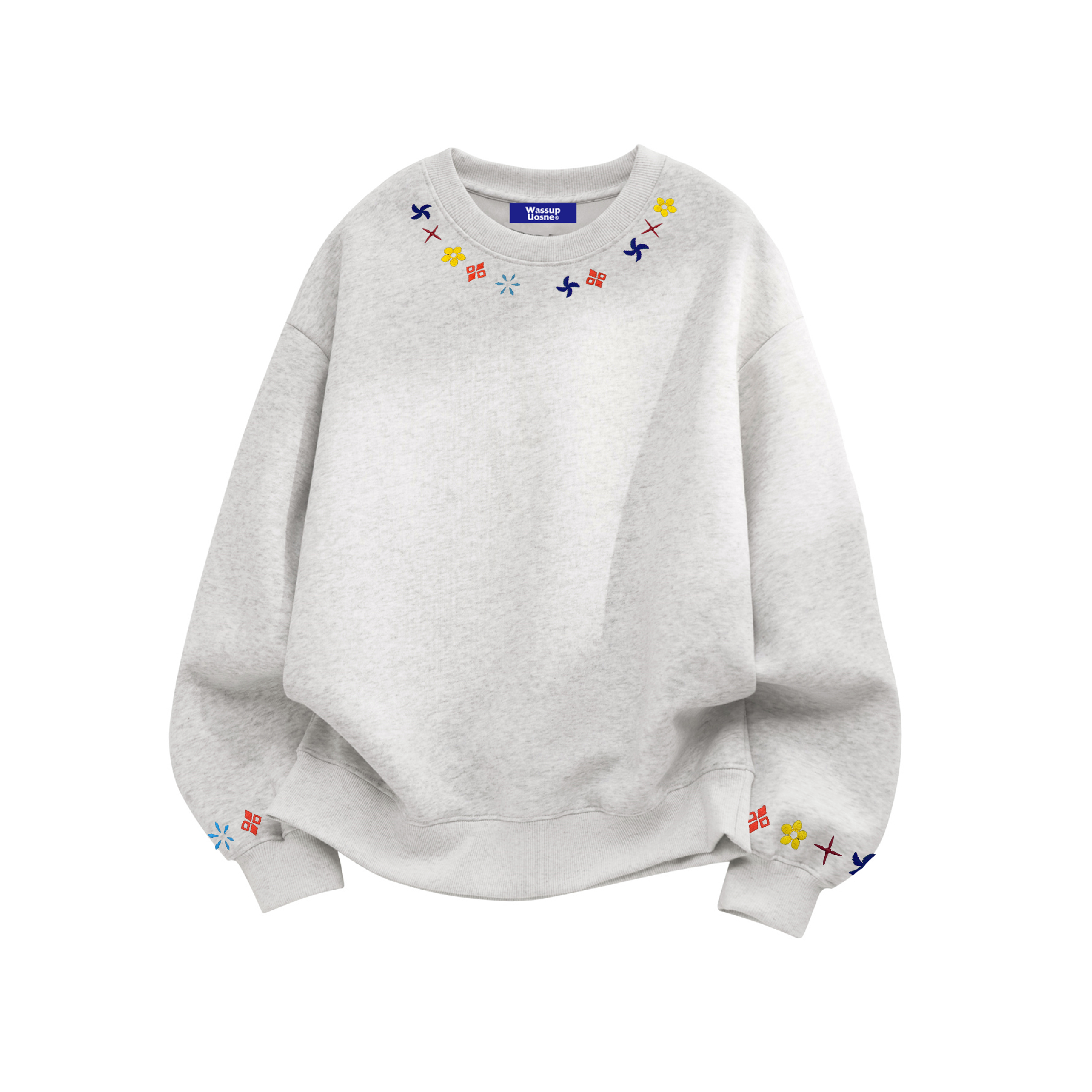 工艺加绒加厚刺绣圆领秋冬季2025新款卫衣男款宽松无帽青少年上衣